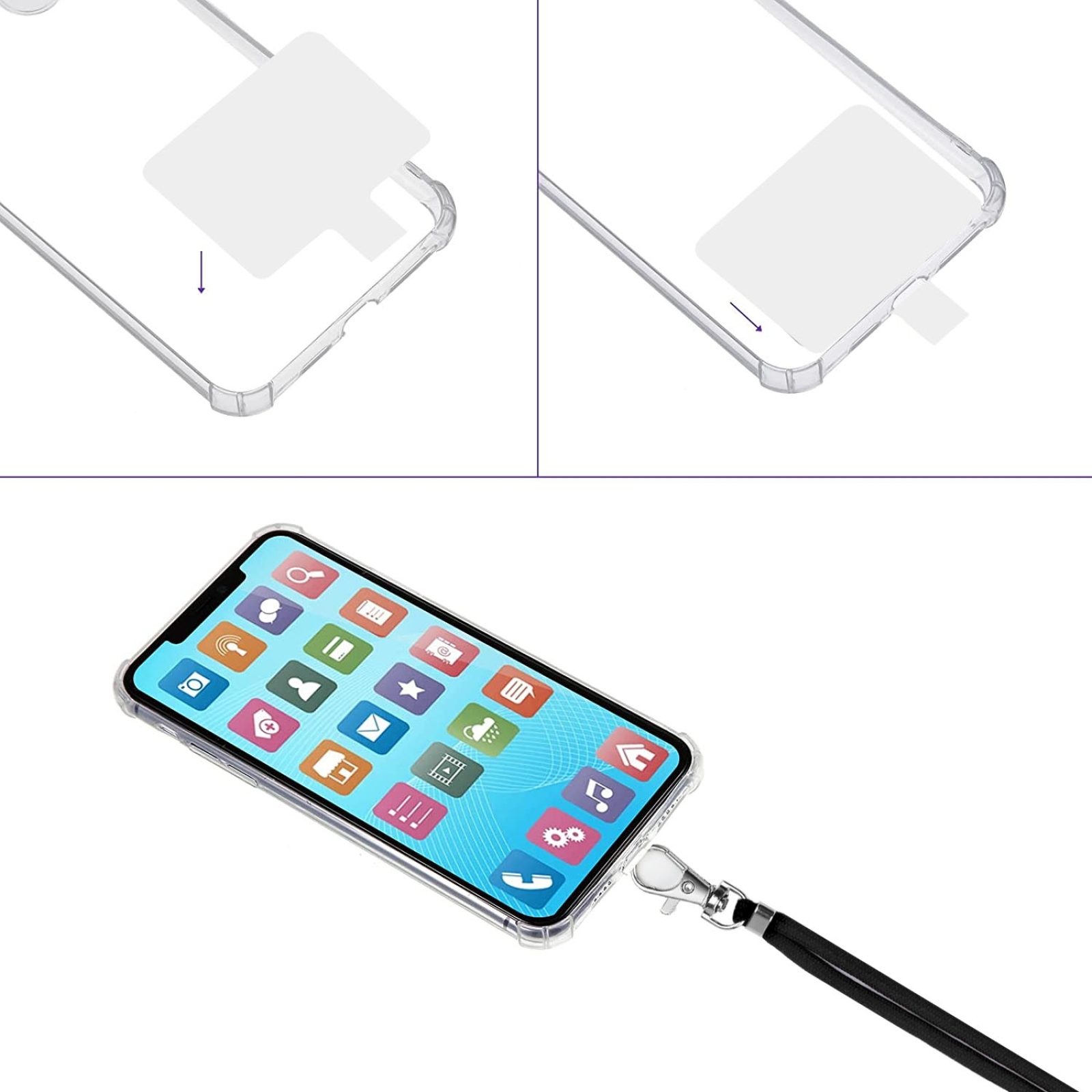 NEW Universal Adjustable Phone Lanyard Strap Mobile Phone Hanging Rope Neck Straps Anti-lost Lanyards Cell Phone Accessories