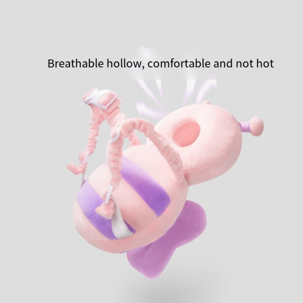 Soft Baby Walker Head Protector Cute Comfortable Baby Head Protection Cushion Elastic With Strap Backpack Wear Safety Pad Kids