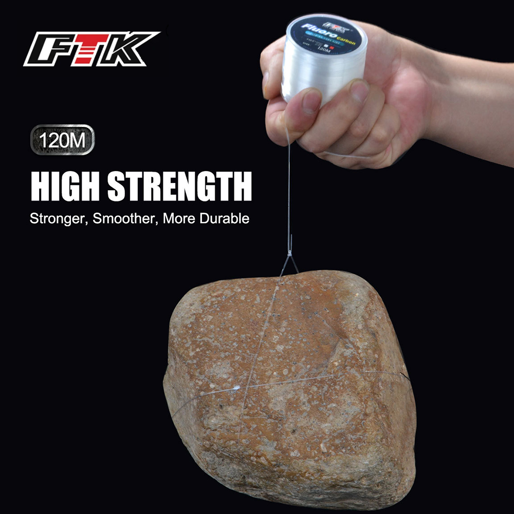 Lenza da pesca in nylon 120m 0,14mm-0,6mm 4,13lb-45lb processo di trattamento del rivestimento in fluorocarbonio superficie in carbonio Accessori per la pesca
