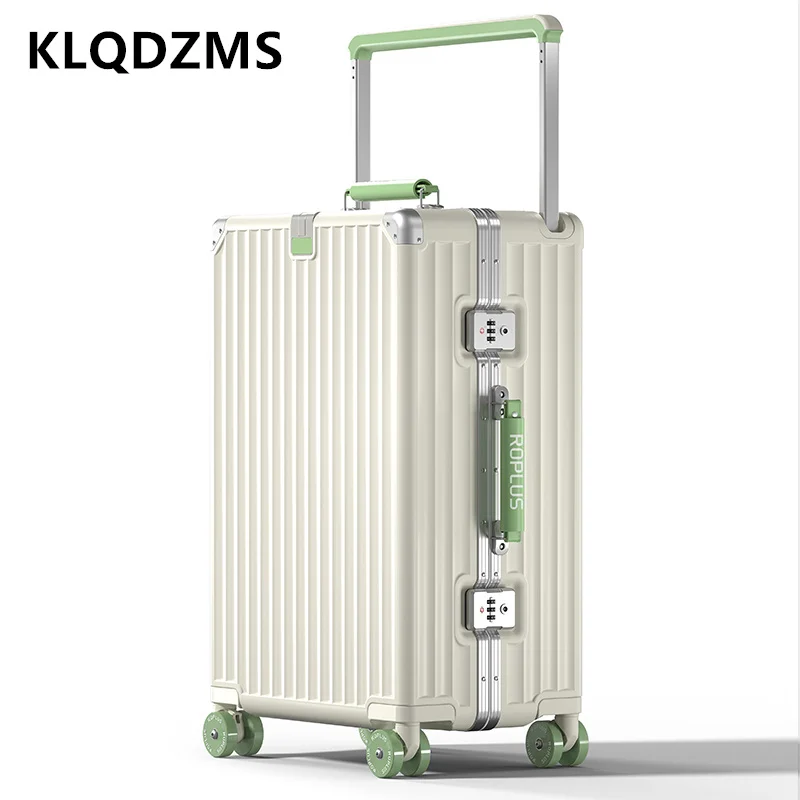 KLQDZMS Travel Luggage 28 Inches Large Capacity Aluminum Frame Trolley Case 20 "ABS + PC Boarding Box 24" Cabin Suitcase