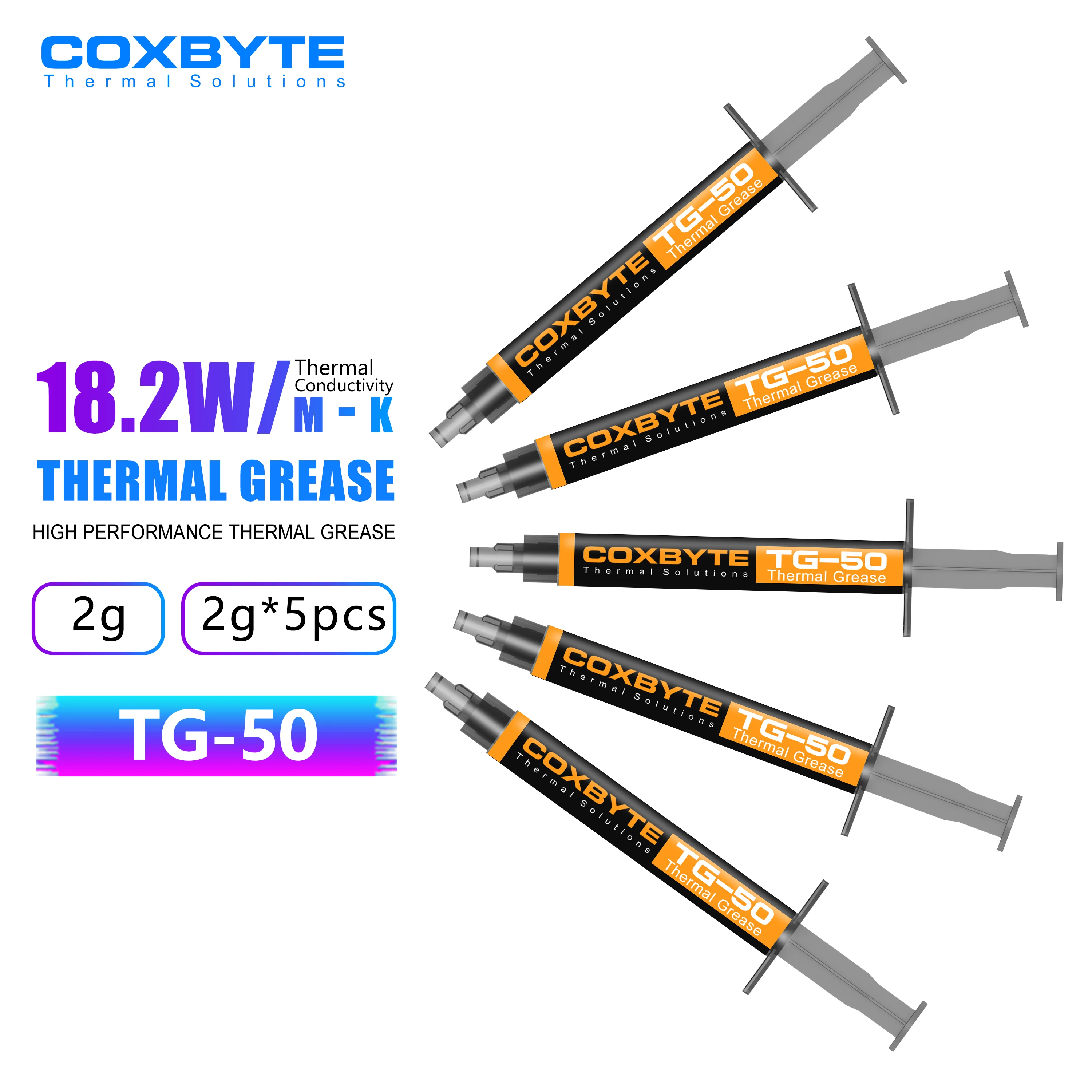 Coxbyte 18.2w/mk pasta térmica 2g/4g para cpu gpu amd processador intel dissipador de calor ventilador composto resfriamento refrigerador graxa térmica