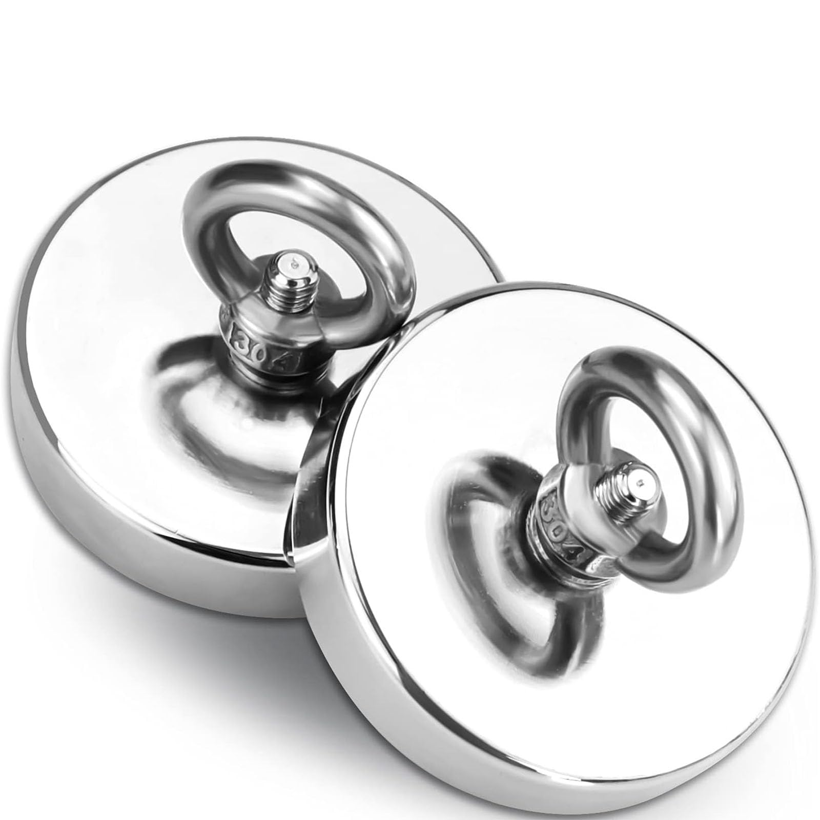 Ímãs de pesca, 71lb 100lb 188lb 276lb força de tração super forte resistente ímã de pesquisa de neodímio de terras raras para pesca em rio