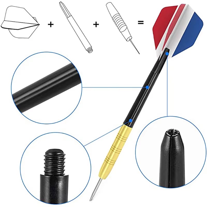 50 Miếng/Đợt Phóng Phi Tiêu Phụ Kiện 2BA Ren BBS Chất Liệu Nylon Phi Tiêu Cần 53Mm 50 Phi Tiêu Cần bộ Nhẫn