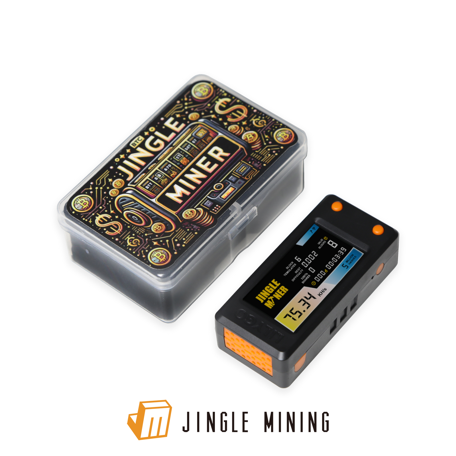 Jingle Mining 新品 Jingleminer - BTC SOLO ミニ宝くじマイナー JST-GH 1.25mm 2 ピン 75.34Kh/s 高速配送在庫あり
