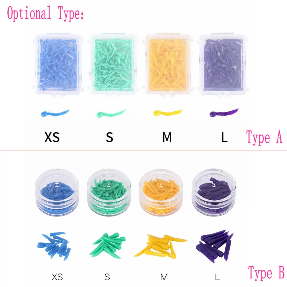 100 ชิ้น/กล่องทิ้งทันตกรรม Wedges พลาสติกทางการแพทย์ Arc เว้าออกแบบ Diastema Wedges พร้อม End Circular Hole เครื่องมือทันตแพทย์