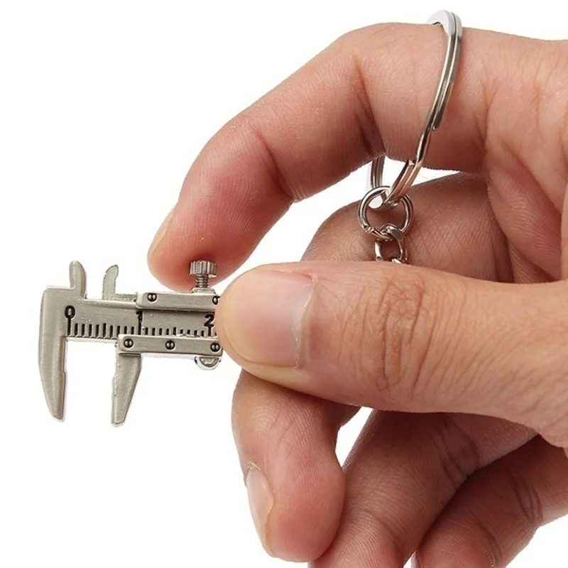 Thời Trang Mới Chìa Khóa Xe Ô Tô Mini Vernier Caliper Di Động 0-40Mm Móc Khóa Đo Gauging Dụng Cụ Xe Turbo Móc Chìa Khóa nhẫn Thước Kẹp Phanh