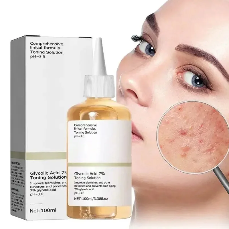 100ml Glycolic Acid 7% Toning Solution To Remove Acne And Moisturize Skin Rejuvenating Lotion