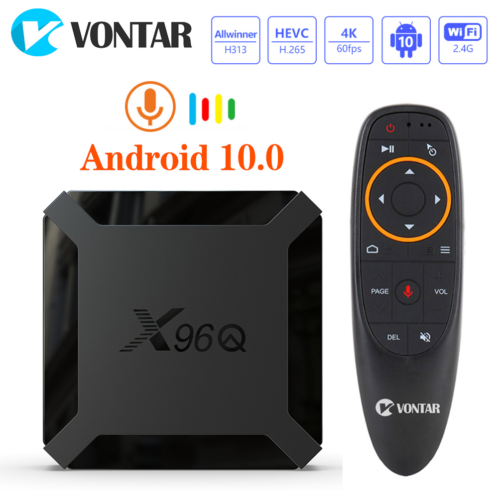 Dispositivo de TV inteligente X96Q, decodificador con Android 10, 2GB, 16GB, Allwinner H313, cuatro núcleos, 4K, 60fps, Wifi, reproductor de Google, Youtube, X96, 1GB, 8GB