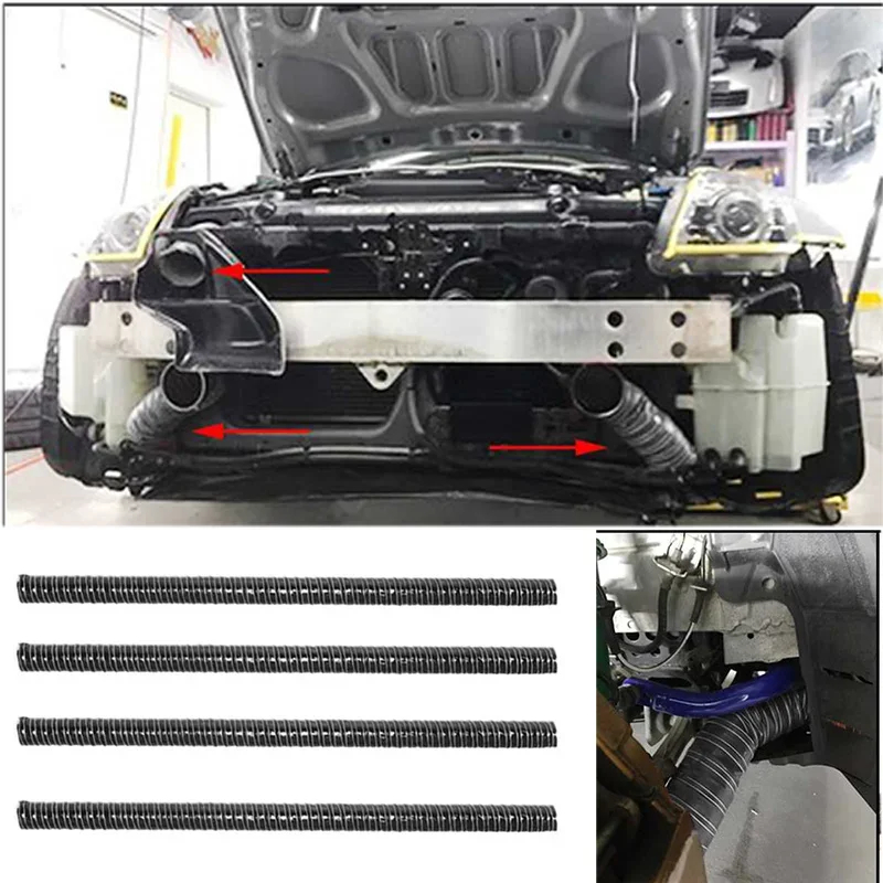 1 メートルユニバーサル車のボンネット吸気パイプエアダクトホースチューブ冷熱耐熱温度耐性フレキシブルパイプ ID:20-115mm