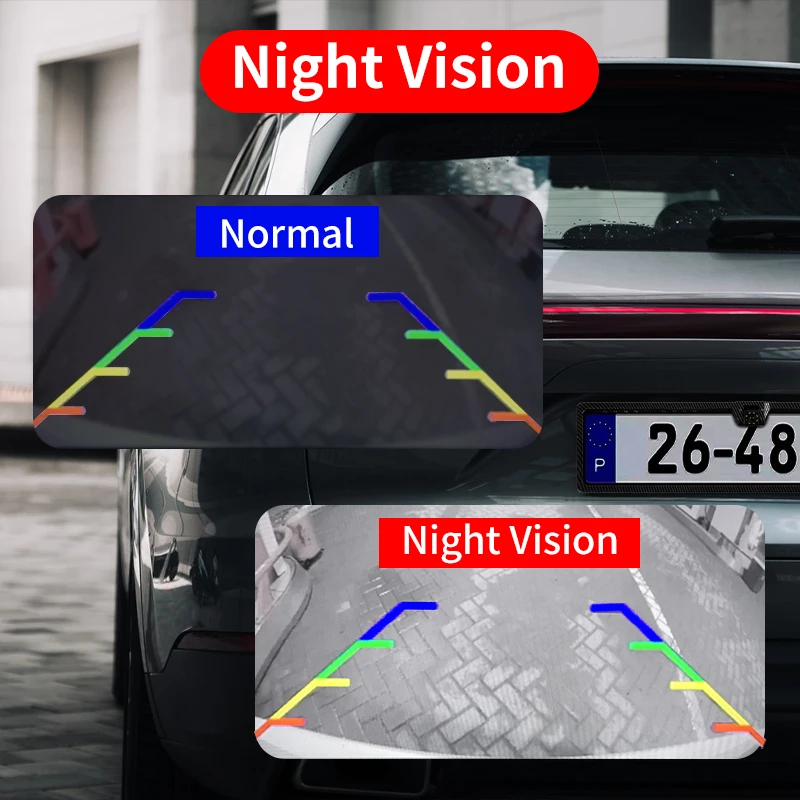Hippcron câmera da placa do carro vista traseira sem fio ue europeu quadro de licença à prova dwaterproof água visão noturna reversa backup 8 câmera led