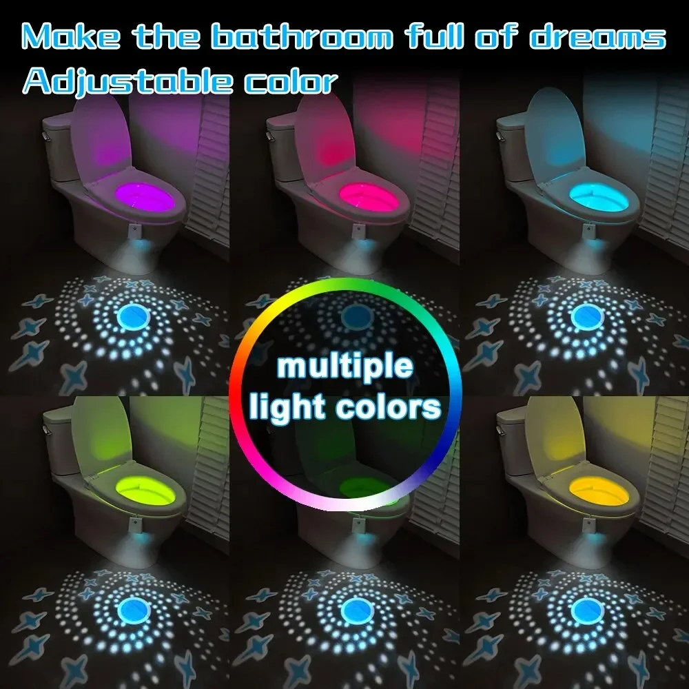 Wc Nachtlicht Motion Sensor Licht Wc LED Licht 7 Farbe Wiederaufladbare LED Nacht Lampe Für Badezimmer Waschraum Dekoration
