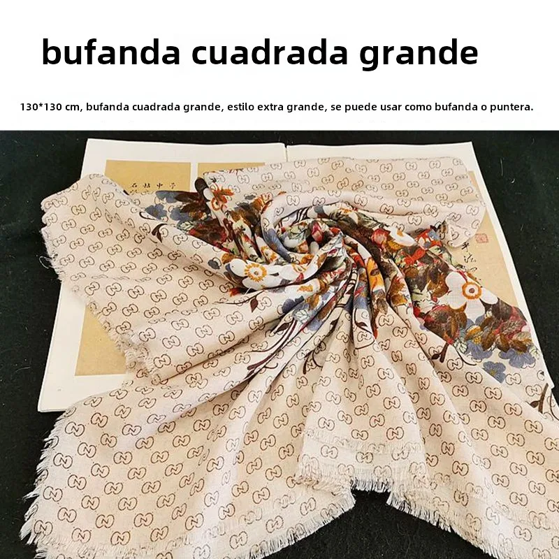 C de an tamaño para mujer, bufanda de estilo étnico, viaje en el desierto, protección solar, Material de aodón a prueb...