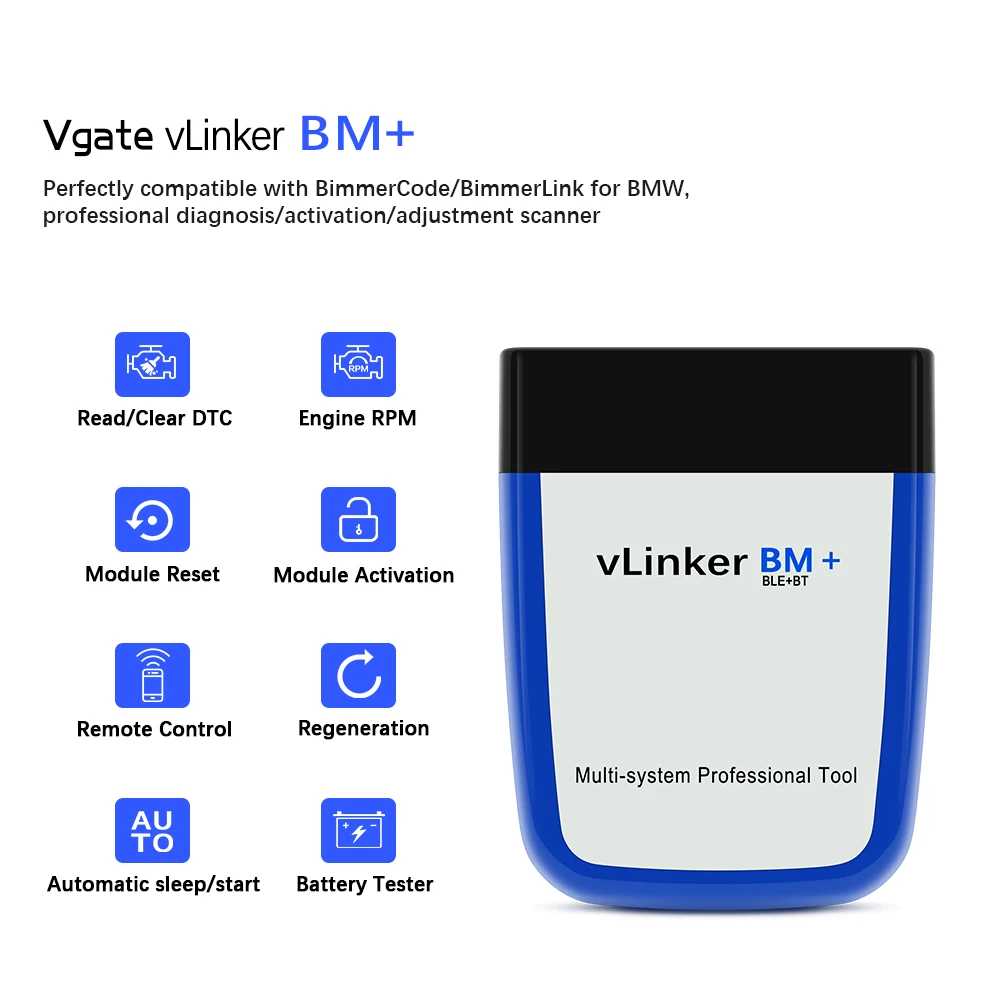 Vgate vLinker BM + ELM327 Für BMW BimmerCode BimmerLink Auto Code Reader Diagnose Werkzeug Auto Scanner ELM327 OBD2 Bluetooth 4,0