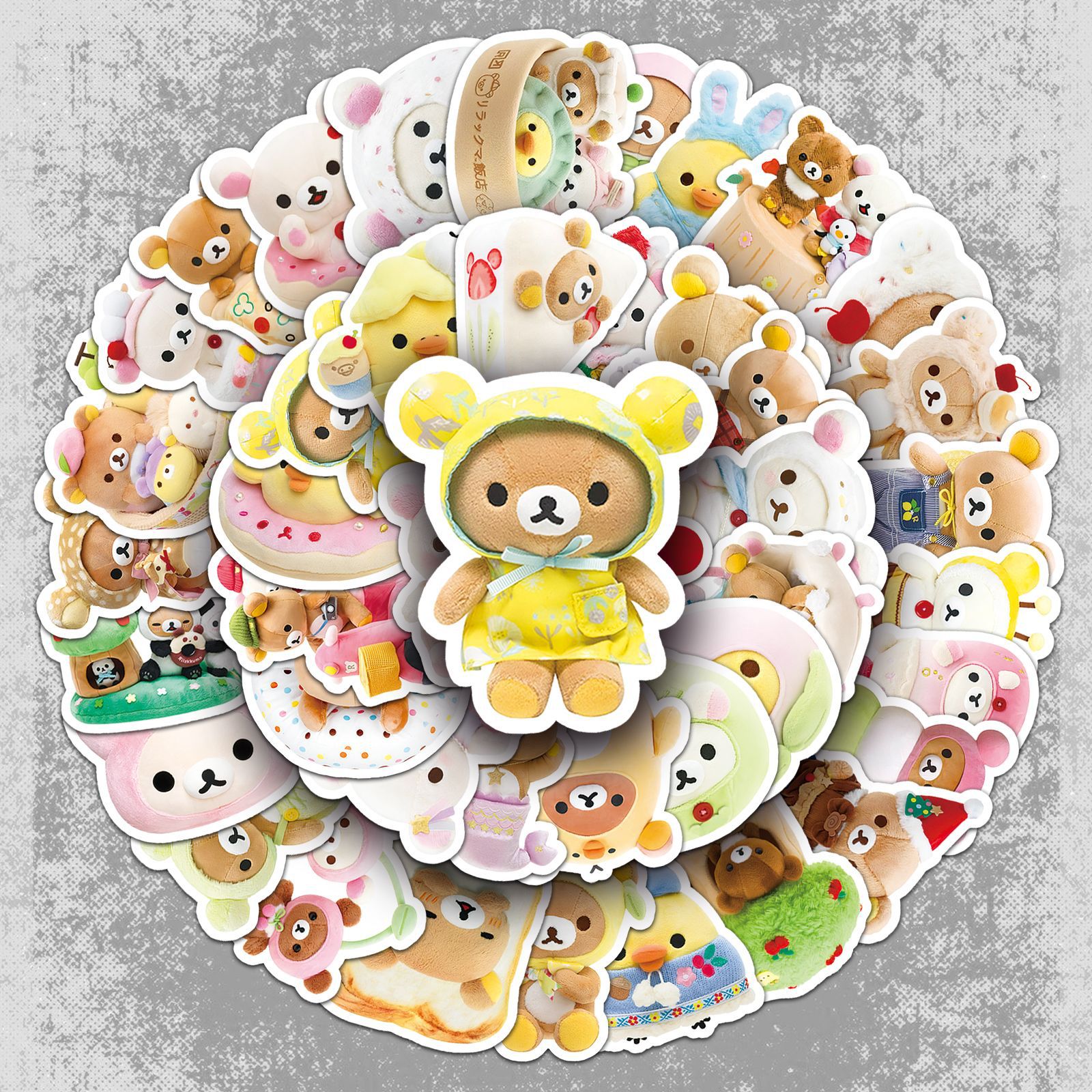 54Pcs 귀여운 만화 Lazybear 스티커 낙서 스크랩북 노트북 전화 수하물 스케이트 보드 데칼 스티커 장난감 선물