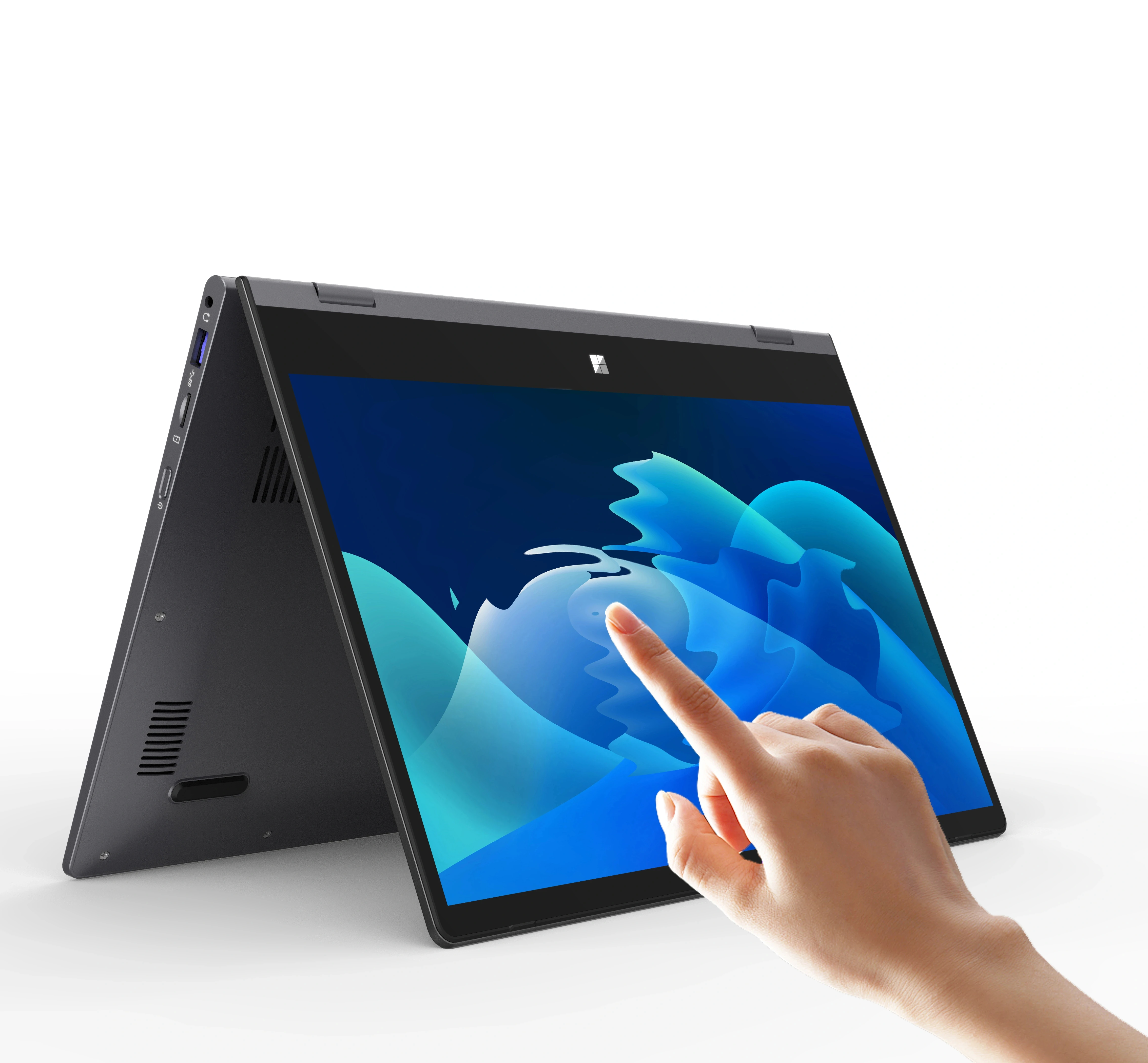 FW-Y1 14 inch Mini Laptop Intel N95 32GB DDR4 2TB SSD 6000 mAh Tablet 2-in-1 2.5K 2560x1440 Touch 360° Flip Office Study Netbook