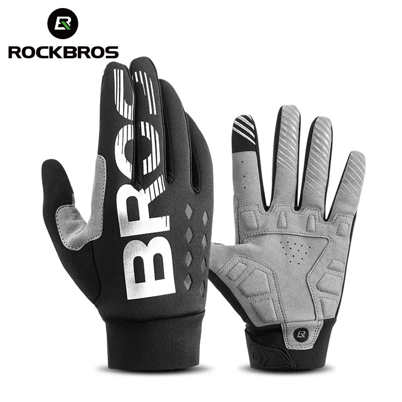 ROCKBROS Găng Tay Xe Đạp Màn Hình Cảm Ứng Chống Nước MTB Xe Đạp Xe Đạp Găng Tay Giữ Nhiệt Ấm Áp Xe Máy Thu Đông Thiết Bị Thể Thao