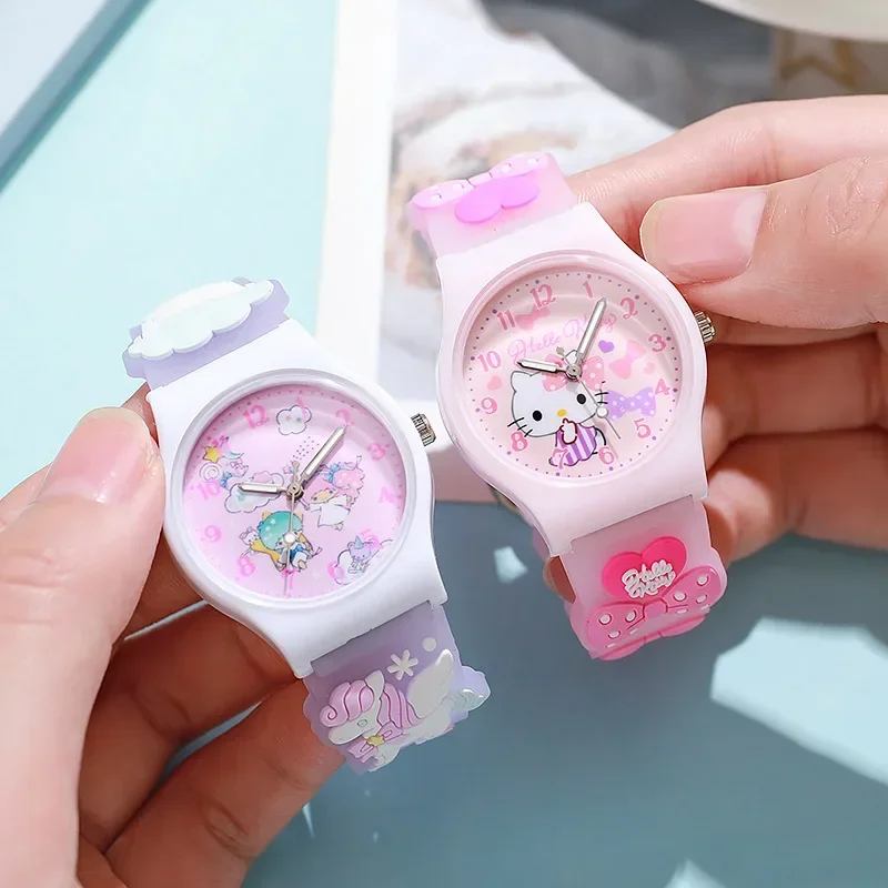Kawaii élève Anime enfants montre 3D étudiant bracelet en gel de silice montre à quartz