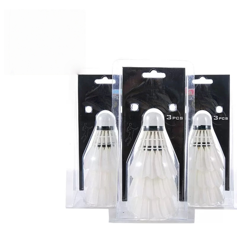 Babadores de badminton profissional branco de alta velocidade pena de pato bola de badminton para treinamento de jogo esporte prática juventude