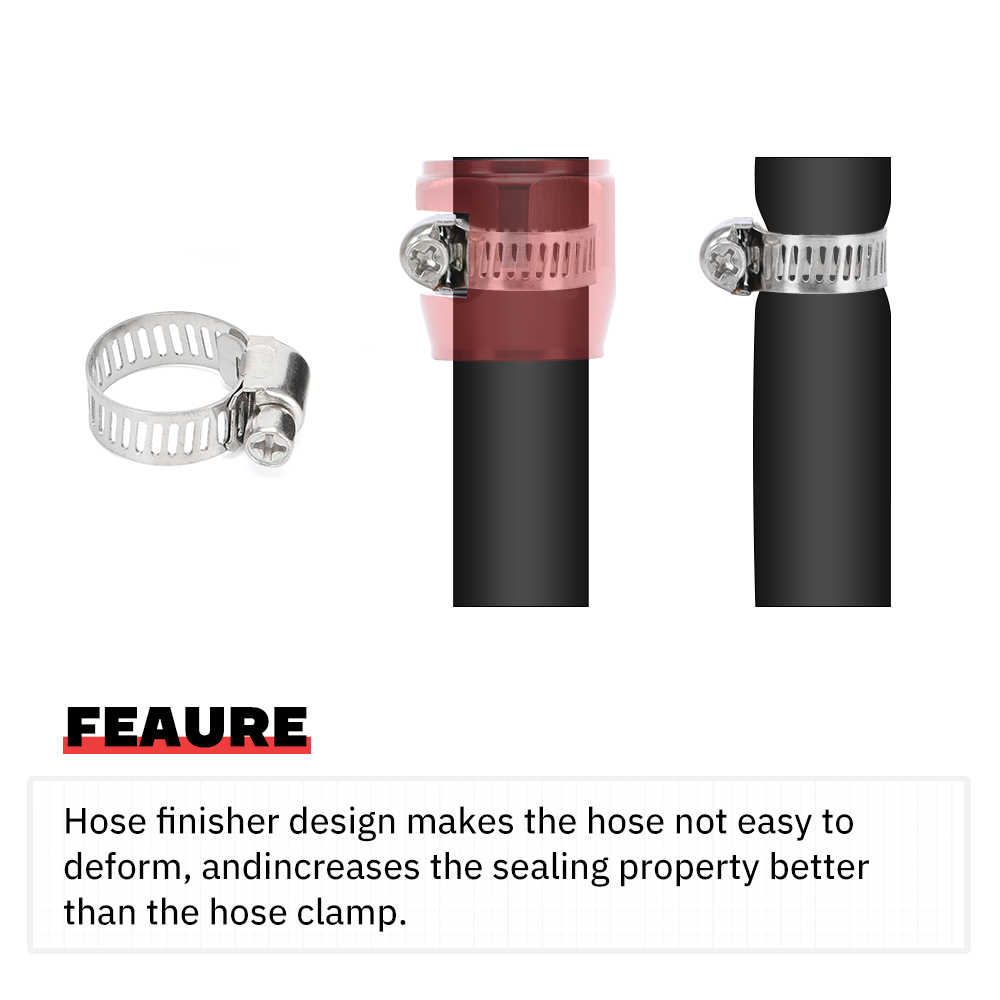 1 ロット = 2 個ホースクランプ AN4 AN6 AN8 AN10 AN12 燃料パイプクリップ油水チューブホース継手フィニッシャークランプ六角フィニッシャー