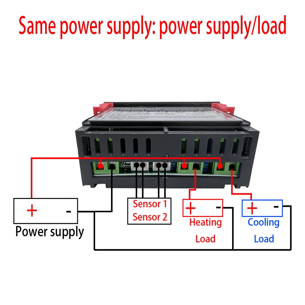 Dual Digital STC-3008 Temperature Controller Two Relay Output Thermostat Heater with Probe 12V 24V 220V Home Fridge Cool Heat