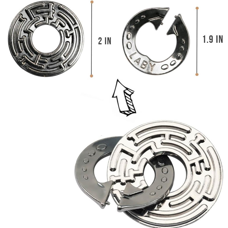 メタルパズル頭の体操 IQ テストおもちゃ教育マインドゲーム大人子供 Rompecabezas Metalico Juegos De Ingenio Y Habilidad