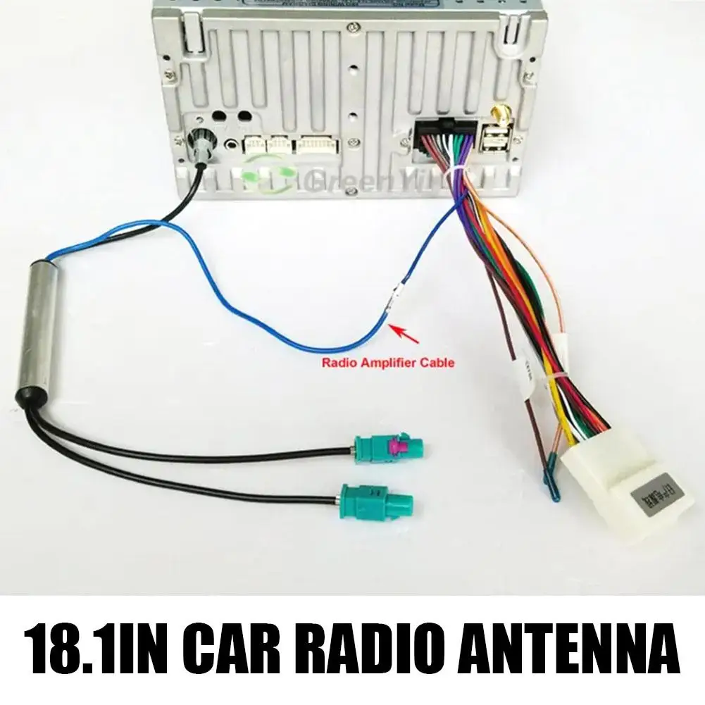 18,1-calowa specjalna antena radiowa samochodowa AM/FM Audio Wzmacniacz sygnału radiowego Podwójna antena radiowa Fakra RF Adapter antenowy do AUDI Adapt
