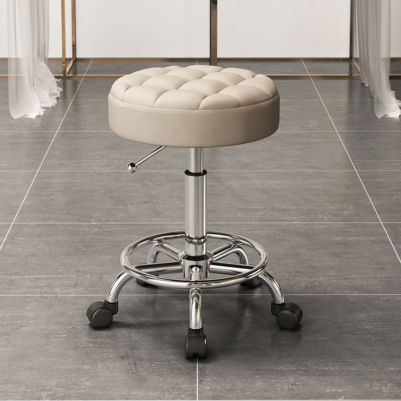 Taburete de peluquería, silla de tatuaje para salón, muebles elevables, sillas de barbería, silla giratoria de belleza con polea para uñas, muebles