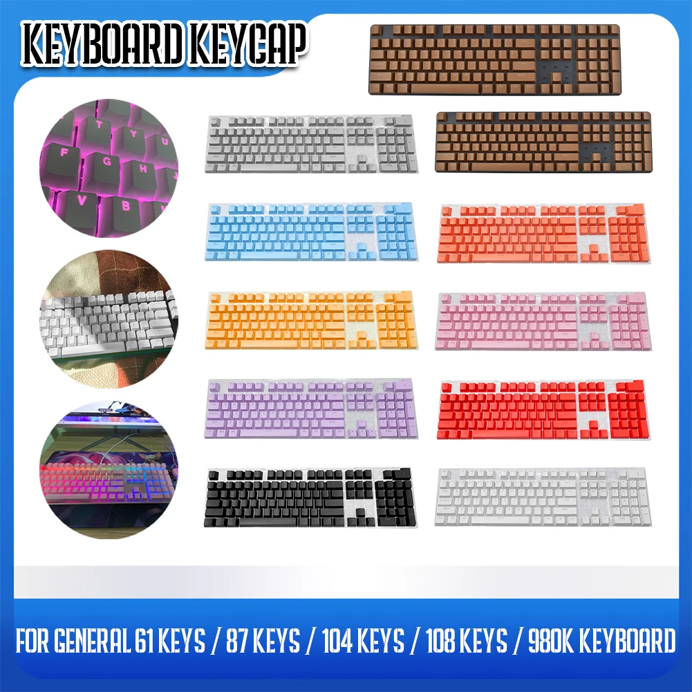 104 stücke ABS Universal Mechanische Tastatur Tastenkappen Desktop-Computer Ergonomische Leere Tastenkappen Für Cherry MX Mechanische Tastatur Kappen