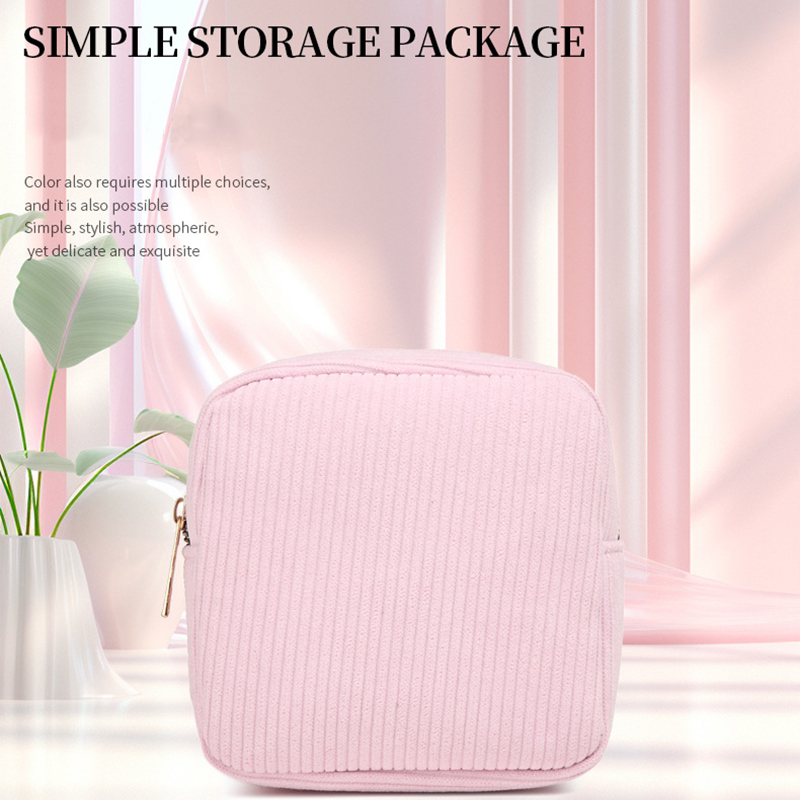 Mini bolsa de almacenamiento de cosméticos de felpa para mujer, maquillaje portátil, lápiz labial, servilletas sanitarias, bolsas organizadoras de viaje, bolsa pequeña