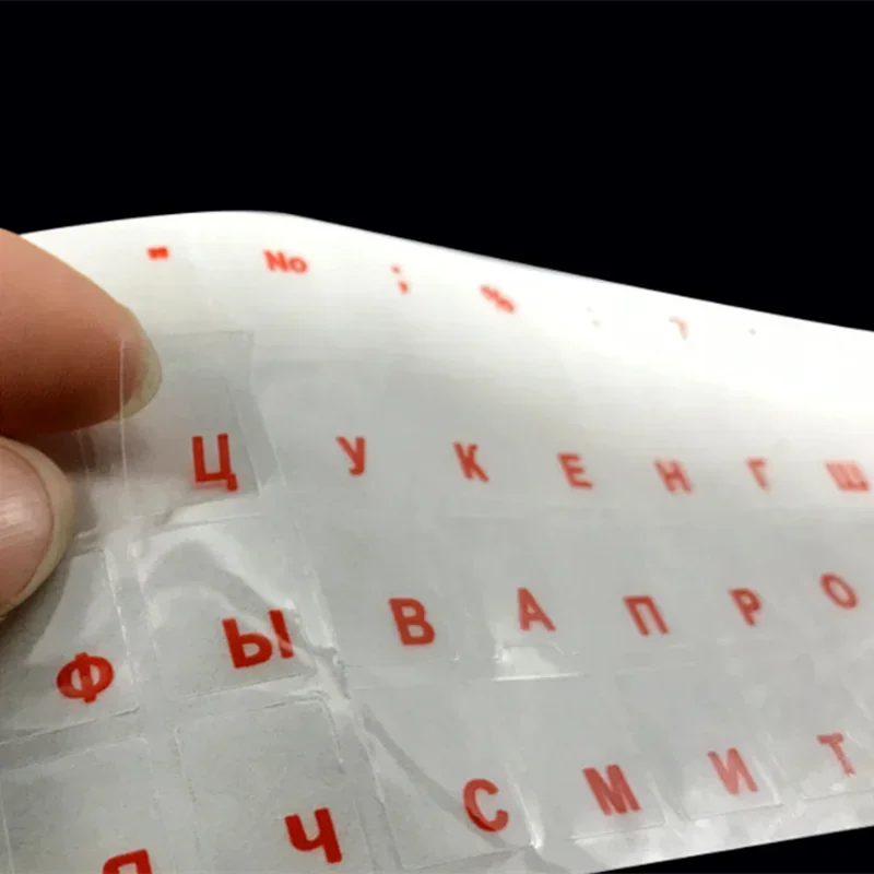 Russian Transparent Keyboard Stickers Language Alphabet Black White Label for Computer PC Dust Protection Laptop Accessories