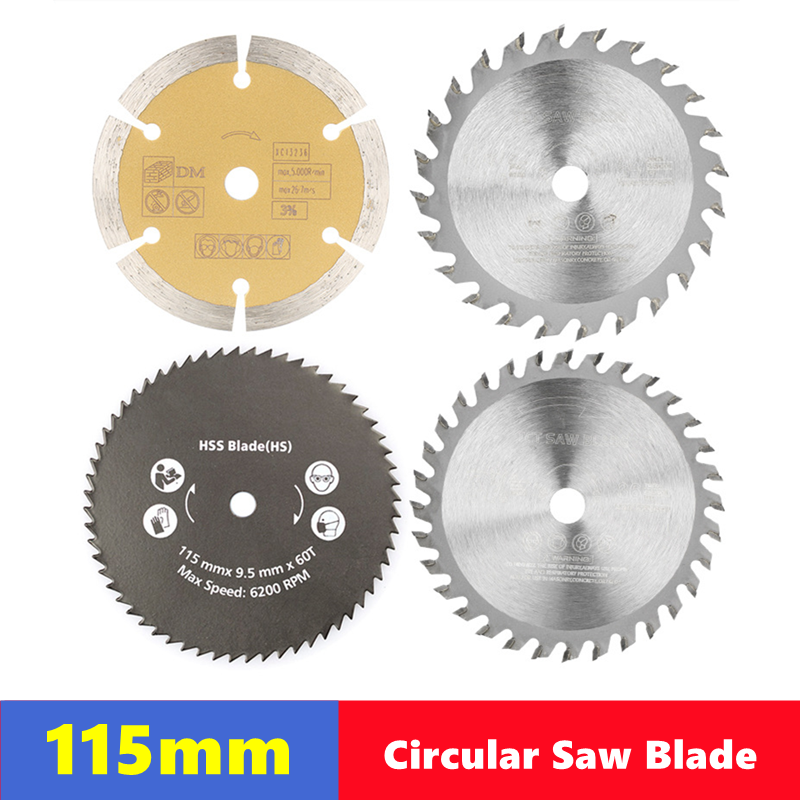 Piła do drewna 115mm z węglika spiekanego z końcówką TCT do obróbki drewna zestaw brzeszczotów do cięcia tworzyw sztucznych PVC
