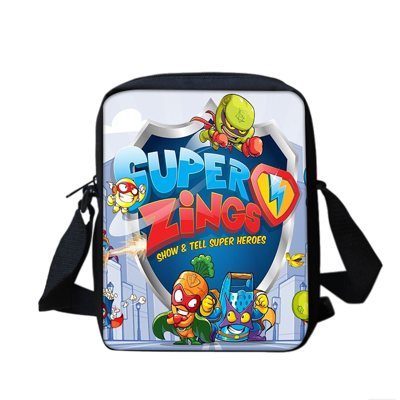 スーパー Zings 少年 & 少女漫画アニメプリントショルダーバッグキッズカジュアルトート電話バッグ男性 & 女性ショッピングバッグ最高の誕生日プレゼント
