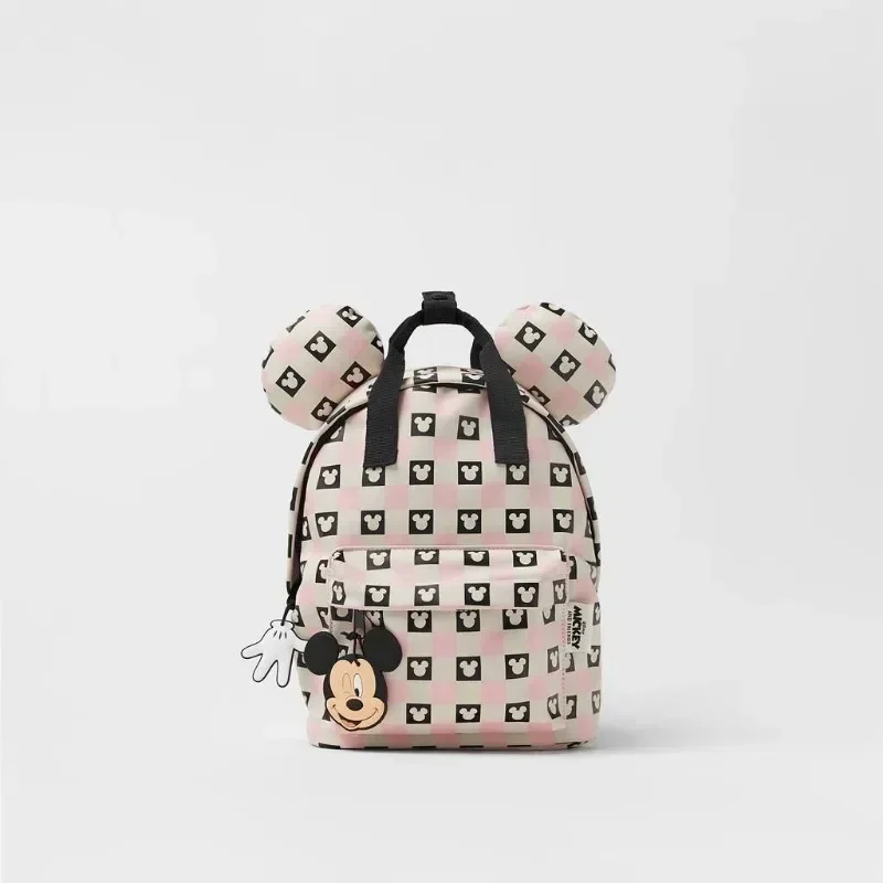 Disney New Mickey Cartoon Zaino alla moda Borsa da scuola in tela Minnie da donna Zaino di grande capacità alla moda per ragazzi e ragazze