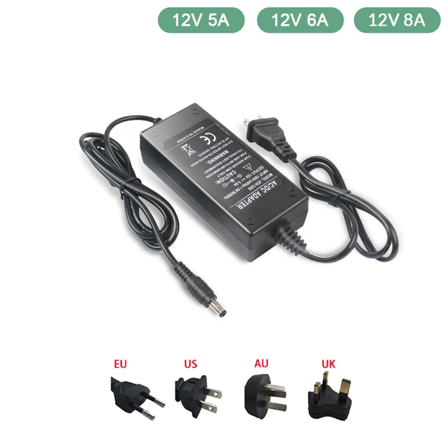 12V 4A 5A Netzteil Transformator 220V Zu 12V Adapter 12V 6A Quelle 1A 2A 3A 8A Led-treiber Konverter Ladegerät Für Led Streifen