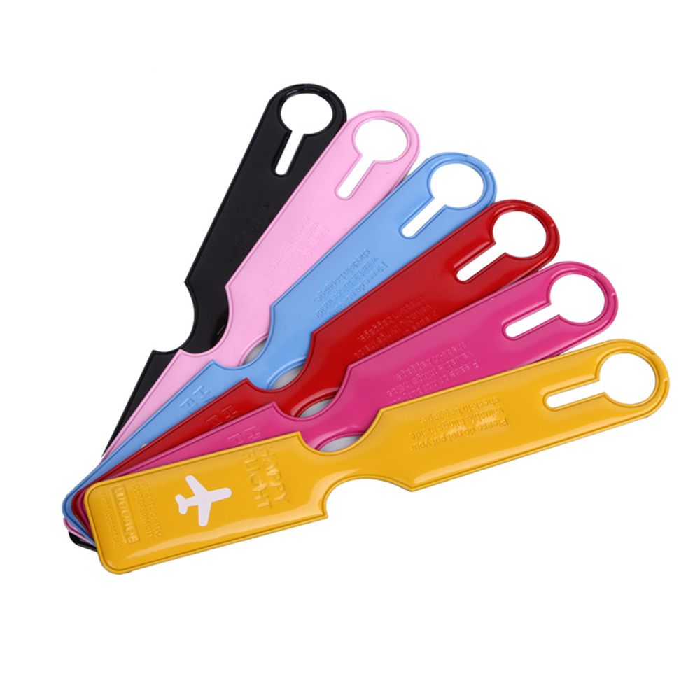 Etiqueta de equipaje de cuero PU, equipaje creativo, Gel de sílice, soporte de identificación para maleta, etiquetas de embarque, etiqueta portátil, accesorios de viaje