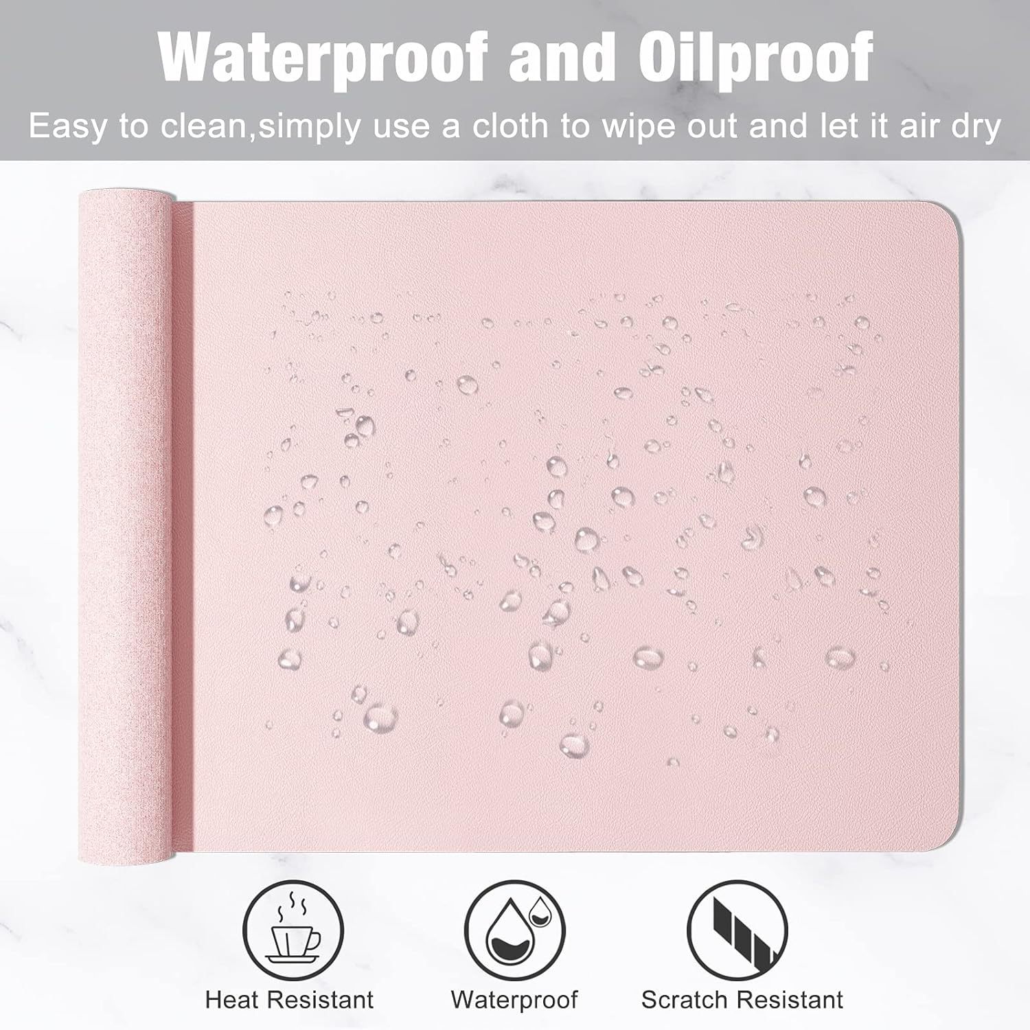 1 Pcs Large Size 60*30mm Office Desk Protector Mat PU Leather Waterproof Mouse Pad Desktop Keyboard Desk Pad Gaming Mousepad