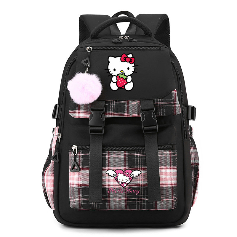 Śliczny plecak dla dziewczynki Mochila Hello Kitty Cartoon uczniowie szkół średnich torby szkolne damskie o dużej pojemności codzienny infanti najlepszy prezent