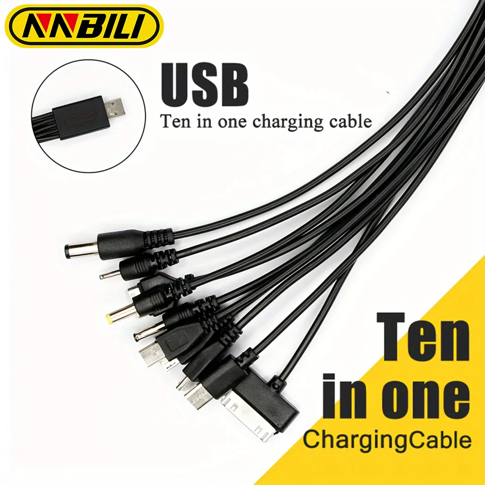 NNBILI 10 em 1 Multi-Função USB Cabo de Carregamento de Telefone Multi-cabeça Cabo de Carregamento Para Samsung Nokia Carregador de Telefone Cabo Universal