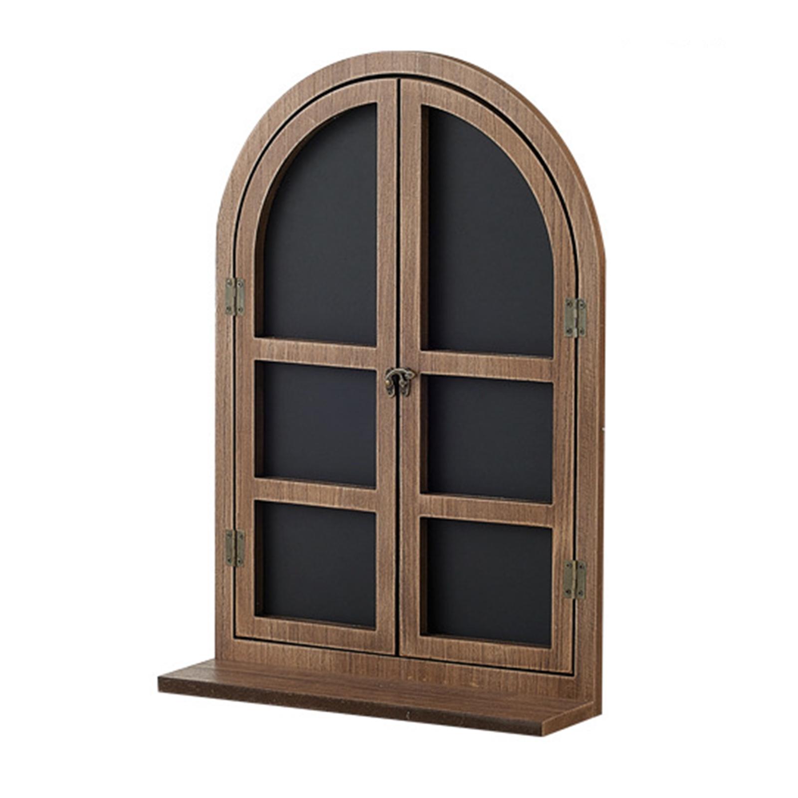 Wooden Vintage Message Board Wall Hanging Decor Brown Ornament Decorative Wood Chalkboard for Coffee Bathroom Bar Wedding