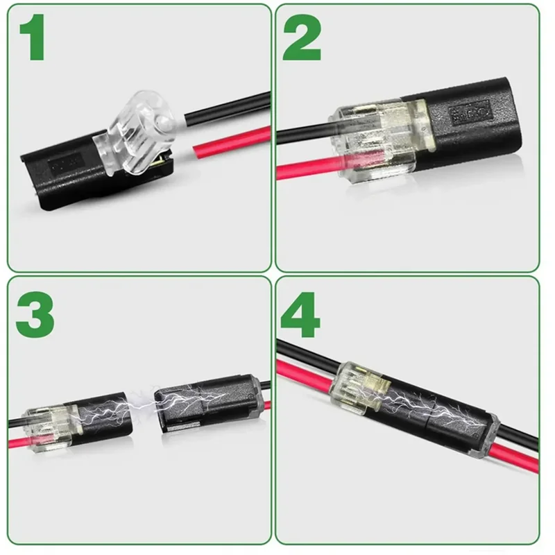 2 ขาปลั๊กขั้วต่อไฟฟ้ากันน้ํารถสายไฟยานยนต์ไฟฟ้า Connector Strip Terminal การเชื่อมต่อ