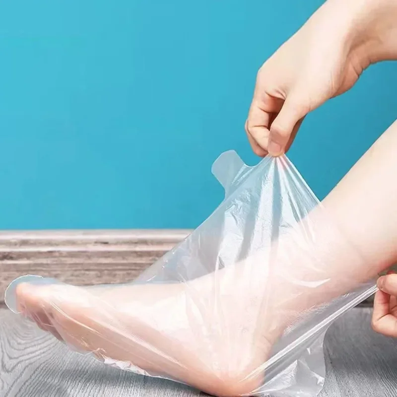 100 pezzi, copertura per maschera per piedi usa e getta, maschera per piedi trasparente, copertura per maschera per piedi impermeabile