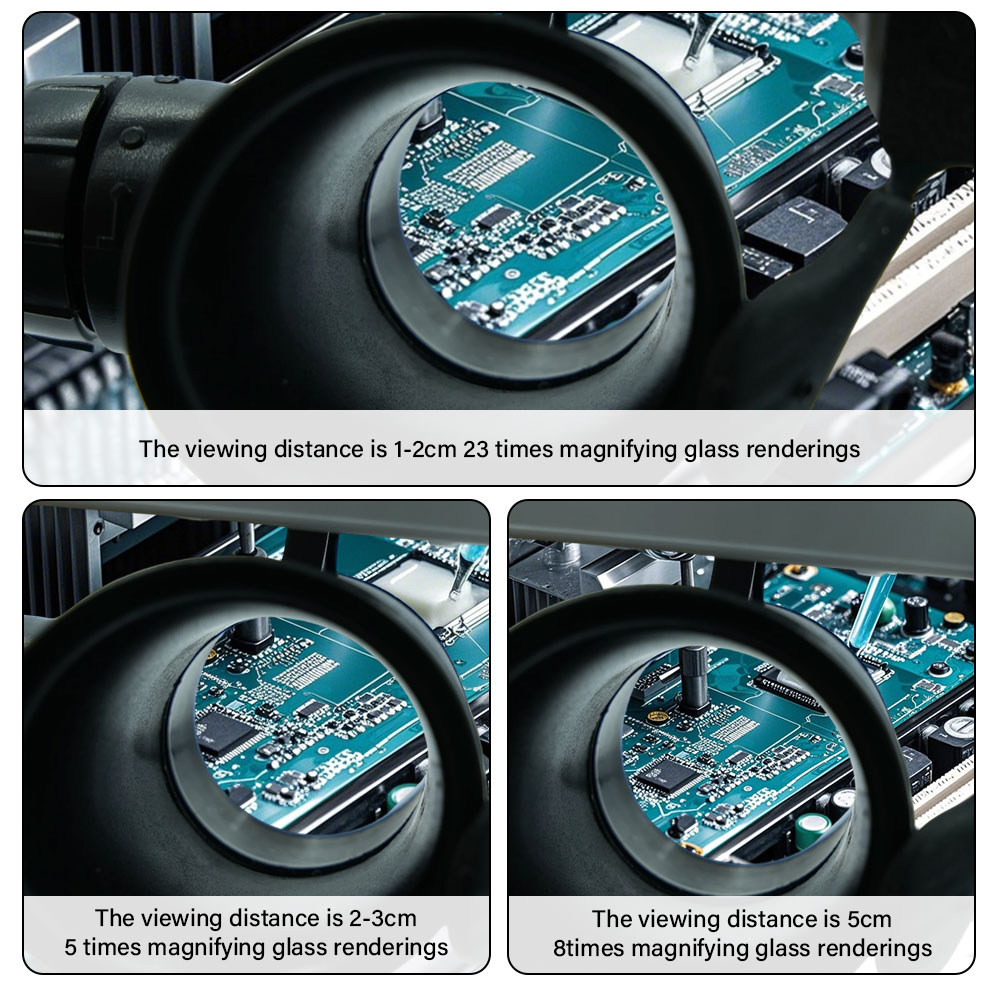 Hot sell Wearing Magnifier Glasses Magnifying 8X 15X 23X 2LED Professional Magnifier Glasses for Reading Jewelers Repair