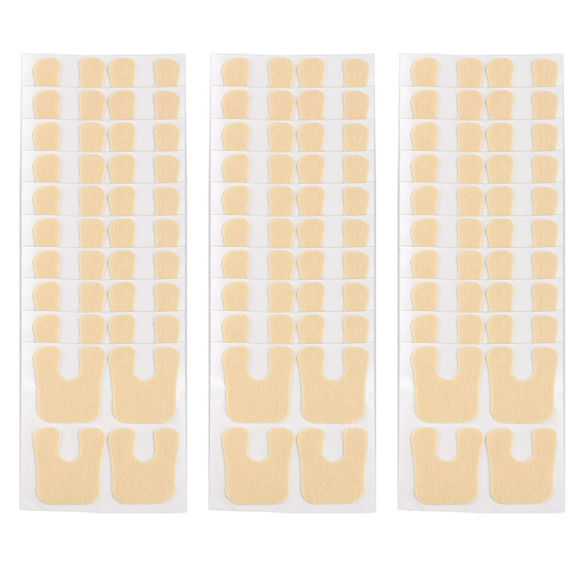 A71P 120 Stuks U-vormige Vilt Eelt Pads Middenvoet Pads Voet Pads Pijnbestrijding Voet Kussen Houden Eelt Van Wrijven Pads
