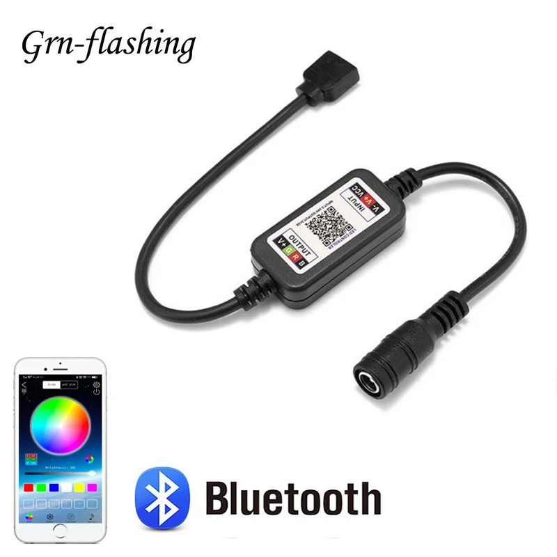 Smart Bluetooth APP RGB Controller für DC 5V 12V 24V 4pin 5050 2835 RGB LED Streifen Licht Drahtlose 4 Pin 5,5X2,1mm Power Stecker