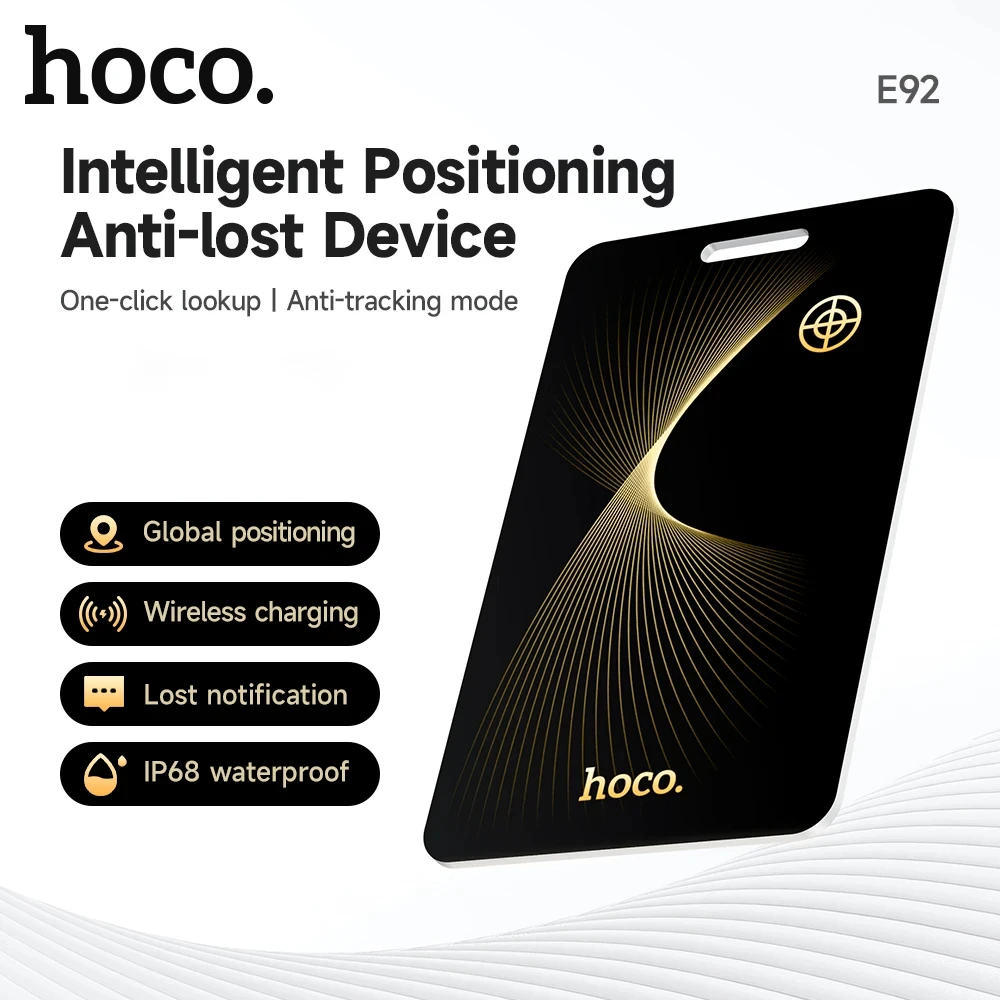 HOCO Smart Anti-Lost трекер устройство кошелек ультратонкий GPS карта местоположения беспроводная зарядка IP68 водонепроницаемый для iPhone Find My Tag