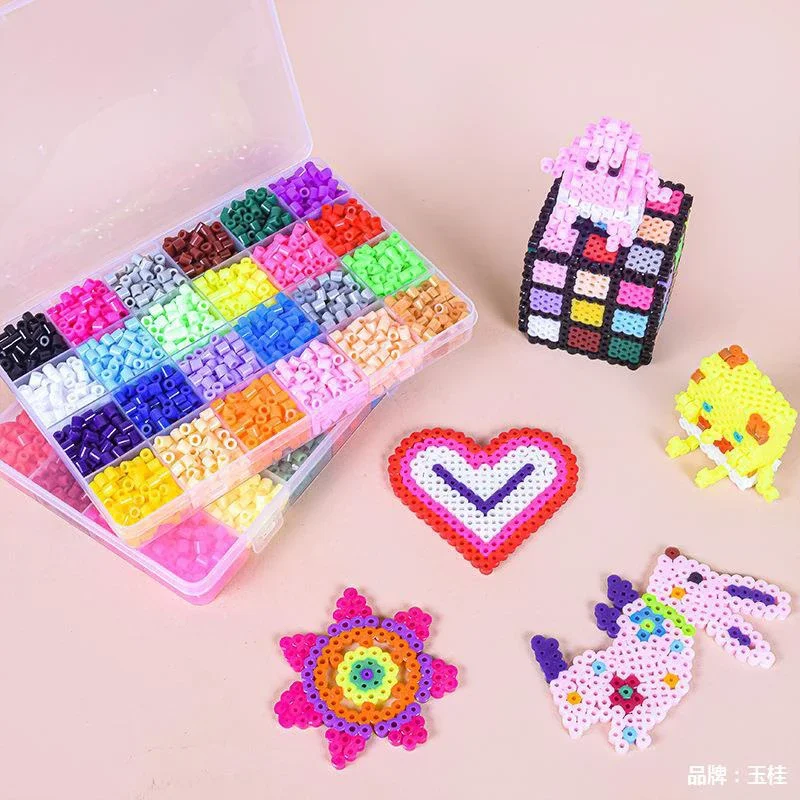 72 cores 5mm /2.6mm conjunto de contas de fusão pixel art puzzle hama contas diy 3d quebra-cabeças artesanal presente fusível contas kit brinquedo de ferro