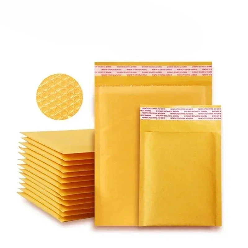 Luftpolsterumschläge aus Kraftpapier, Taschen, verschiedene Spezifikationen, Versandtaschen, gepolsterter Versandumschlag mit Luftpolster-Versandtasche, 10 Stück/Lot