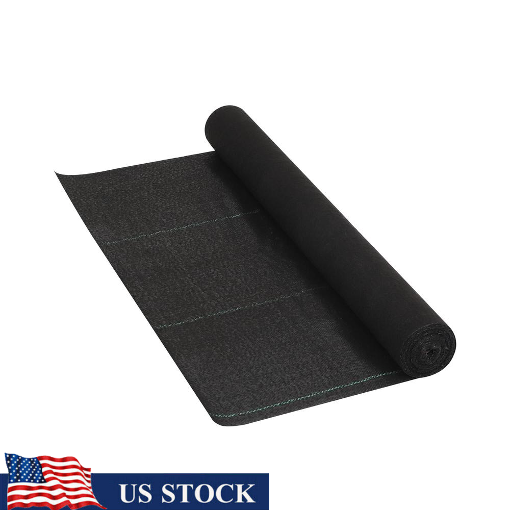 Heavy Duty 5oz Landscape Fabric Weed Block Mat Eco-Friendly Water & Air Permeable Tear Resistant Corrosion Resistant Lightweight
