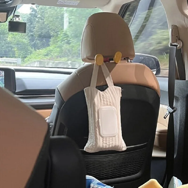 Estojo portátil para lenços umedecidos, saco de extração, caixas de tecido, acessórios para carrinho de bebê, capa de toalha, recém-nascido, saco de suspensão para carrinho