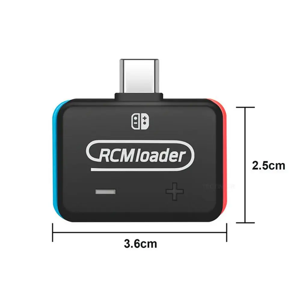 Inyector de cargador Switch RCM negro con programa de inyección incorporado y accesorios de instrucciones incluidos